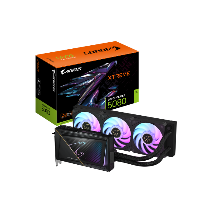 GIGABYTE AORUS GV-N5080AORUSX W-16GD Tarjeta Gráfica GeForce RTX 5080 16GB GDDR7 XTREME WATERFORCE 2805MHz PCI-E 5.0