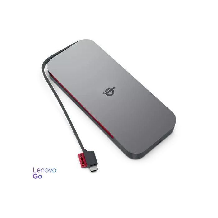 Lenovo Batería Externa Portátil Inalámbrica Qi 10000 mAh, 15W Carga Rápida para Dispositivos Móviles