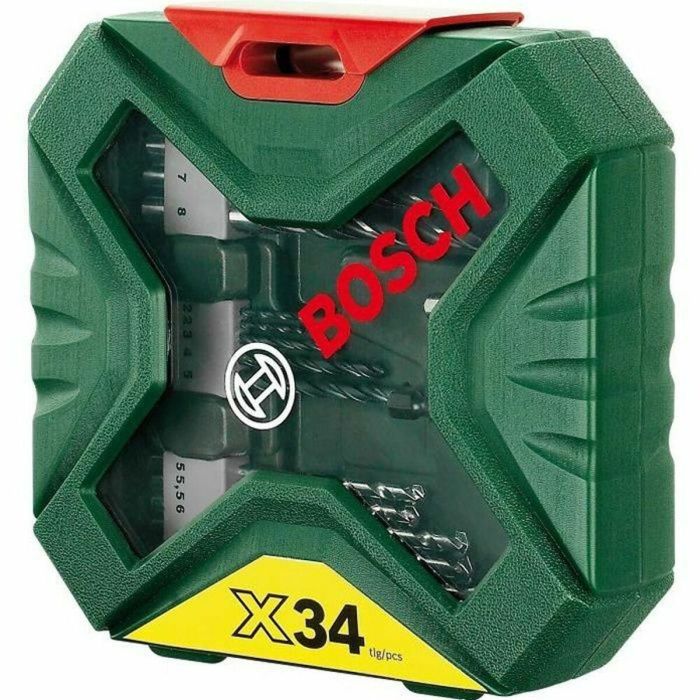 Bosch X-Line Juego de Taladrado y Atornillado con 34 Piezas para Madera, Metal y Mampostería 0 Bosch X-Line Juego de Taladrado y Atornillado con 34 Piezas para Madera, Metal y Mampostería 0
