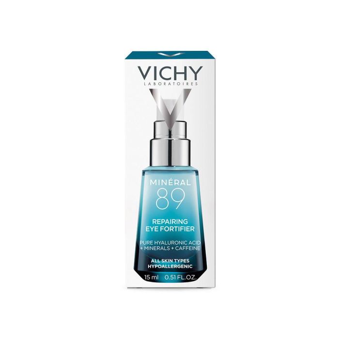 Vichy Mineral 89 Contorno de Ojos Reparador con Ácido Hialurónico y Cafeína para Bolsas y Ojeras, 15 ml Vichy Mineral 89 Contorno de Ojos Reparador con Ácido Hialurónico y Cafeína para Bolsas y Ojeras, 15 ml