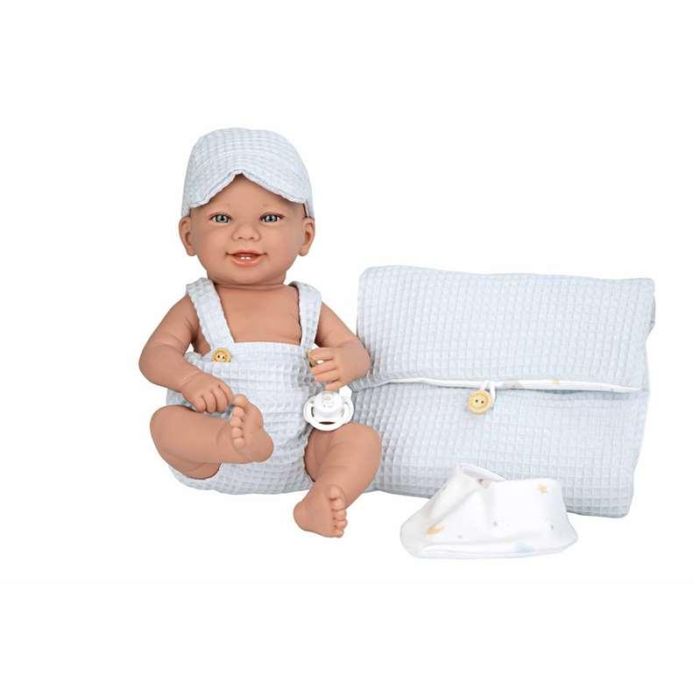 Muñeca elegance 42 cm zoe azul c/cambiador y babero (cuerpo vinyl, sexo niño) 11