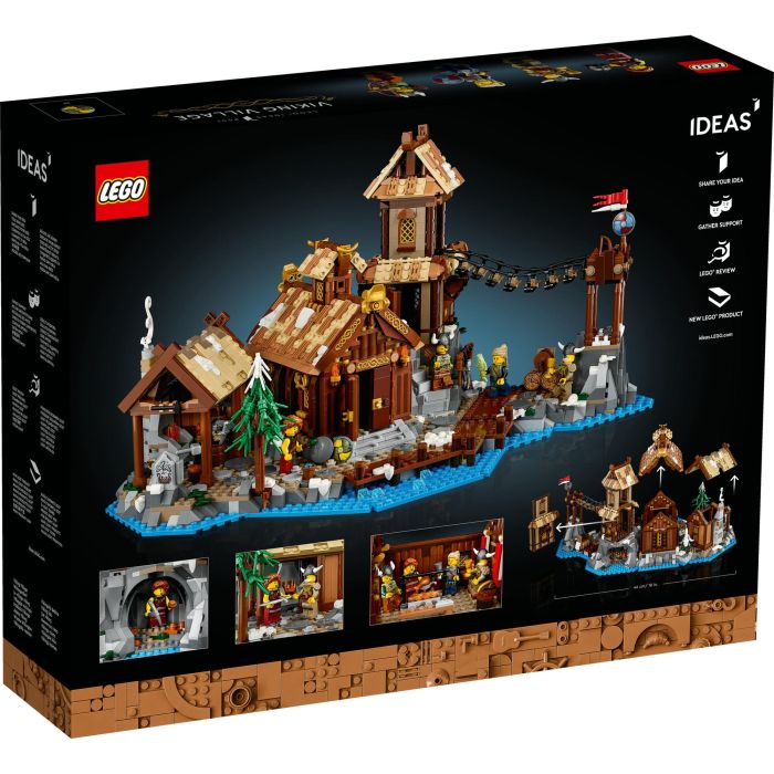 LEGO Ideas 21343 Poblado Vikingo, Juego de Construcción para Adultos con 2103 Piezas, Maqueta para Construir, Modelo para Decoración