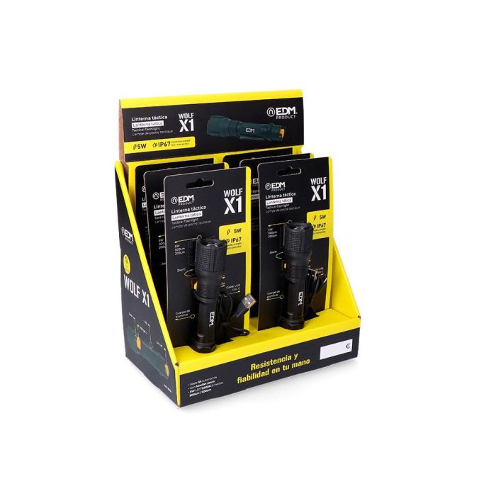 Linterna led táctica recargable wolf x1 550 lm / 200 lm ip67 ø3,2 x 13,9 cm 5 Linterna led táctica recargable wolf x1 550 lm / 200 lm ip67 ø3,2 x 13,9 cm 5