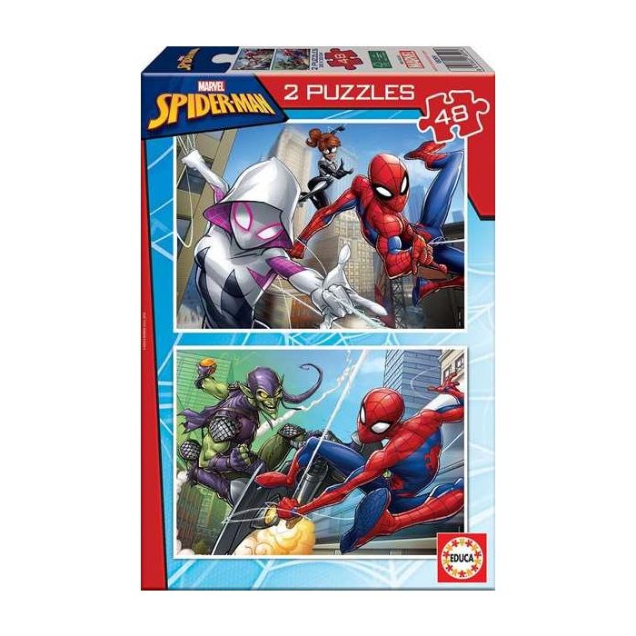 Puzzle 2x48 piezas spiderman