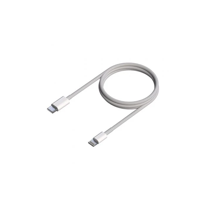 AISENS Cable USB 2.0 USB-C a LIGHTNING PD 2A, LIGHTNING/M-USB-C/M, blanco, 0.5m