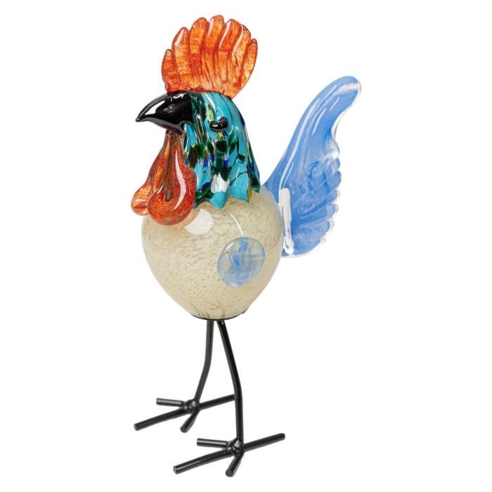 Figura Decorativa Romimex Vidrio Gallo