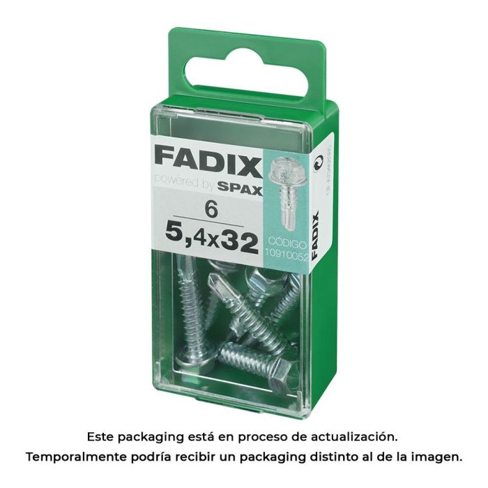 Fadix Tornillo Autotaladrante Rosca Chapa Hexagonal 5,4x32mm - Caja de 6 Unidades