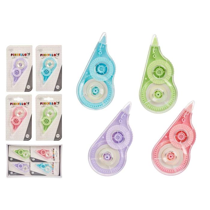 Cinta correctora Pincello 12 metros, colores pastel - 9x16x2 cm (36 Unidades) Cinta correctora Pincello 12 metros, colores pastel - 9x16x2 cm (36 Unidades)