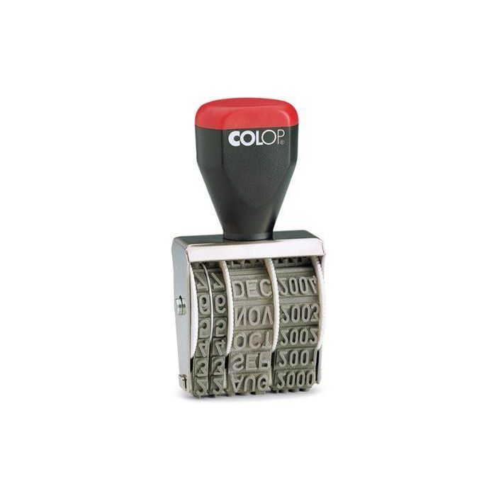 Colop Sello Fechador Manual 5 mm Español Rojo (10 Unidades) (10 Unidades)