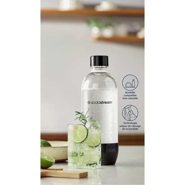 Sodastream Botella Clásica de 1 Litro Apta para Lavavajillas en Color Blanco 1 Sodastream Botella Clásica de 1 Litro Apta para Lavavajillas en Color Blanco 1