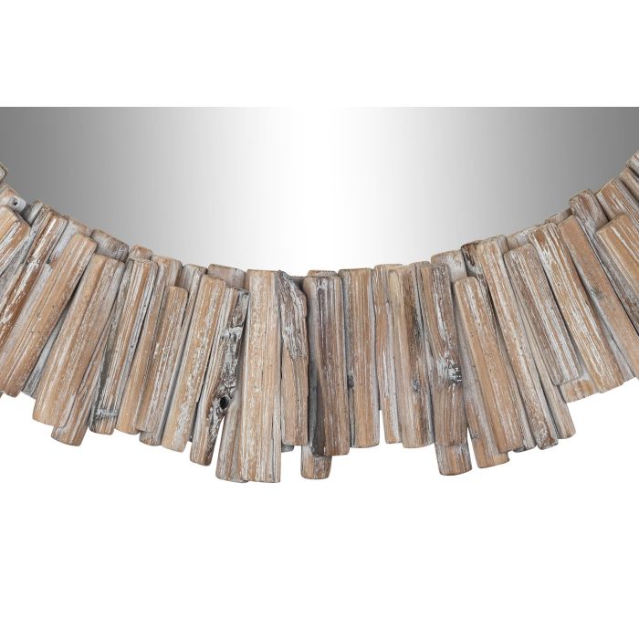 DKD Home Decor Espejo Alpino Rustico Blanco 4 x 128 x 128 cm 1