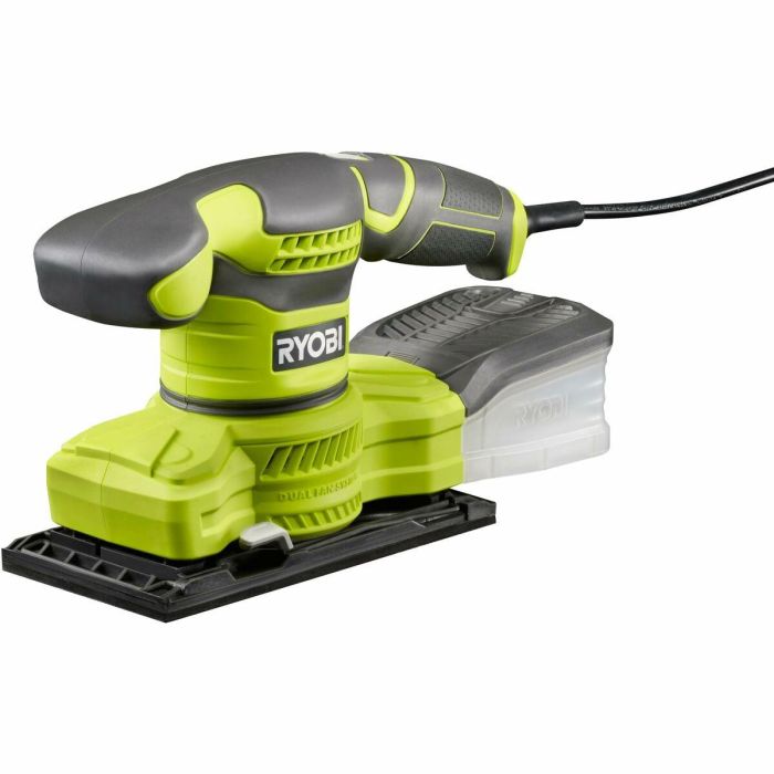Ryobi Lijadora Orbital 1/3 Hoja 200 W con Sistema de Succión y Colector de Plástico + 3 Abrasivos 4