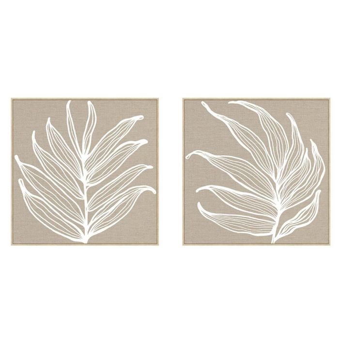 Cuadro Scandi DKD Home Decor Natural Blanco 4.5 x 83 x 83 cm (2 Unidades) Cuadro Scandi DKD Home Decor Natural Blanco 4.5 x 83 x 83 cm (2 Unidades)