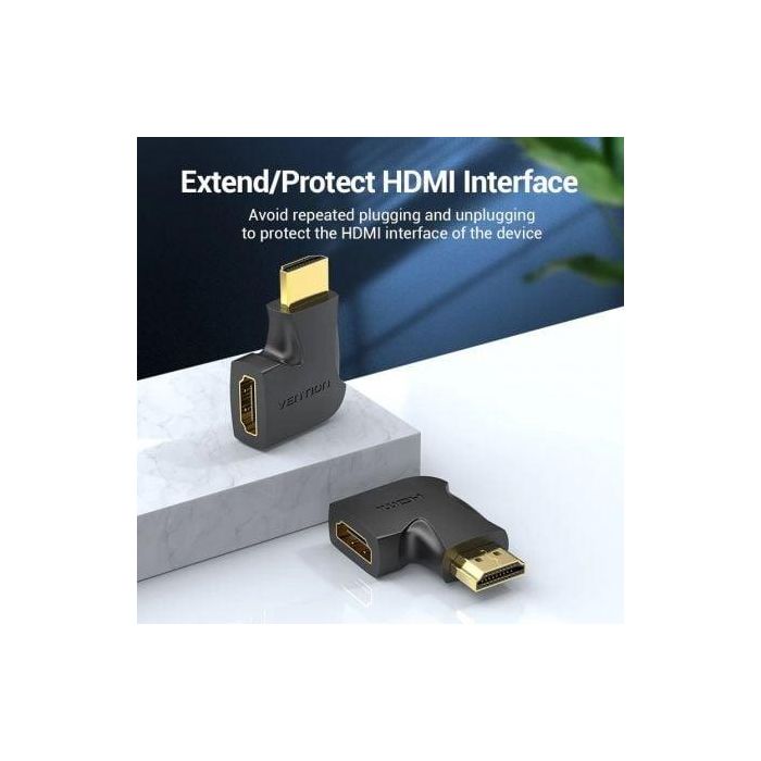 Adaptador HDMI 4K 270º Vention AIQB0-2/ HDMI Macho - HDMI Hembra/ Pack 2 Uds 3 Adaptador HDMI 4K 270º Vention AIQB0-2/ HDMI Macho - HDMI Hembra/ Pack 2 Uds 3