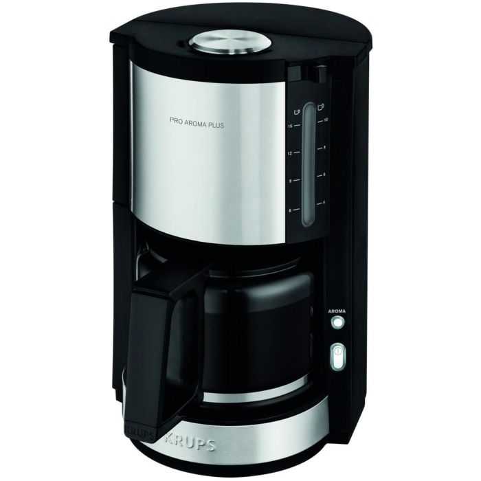 KRUPS KM321010 Pro Aroma Plus Cafetera de filtro eléctrica, 1,25 L o 15 tazas, Cafetera, Negro y acero inoxidable 1 KRUPS KM321010 Pro Aroma Plus Cafetera de filtro eléctrica, 1,25 L o 15 tazas, Cafetera, Negro y acero inoxidable 1