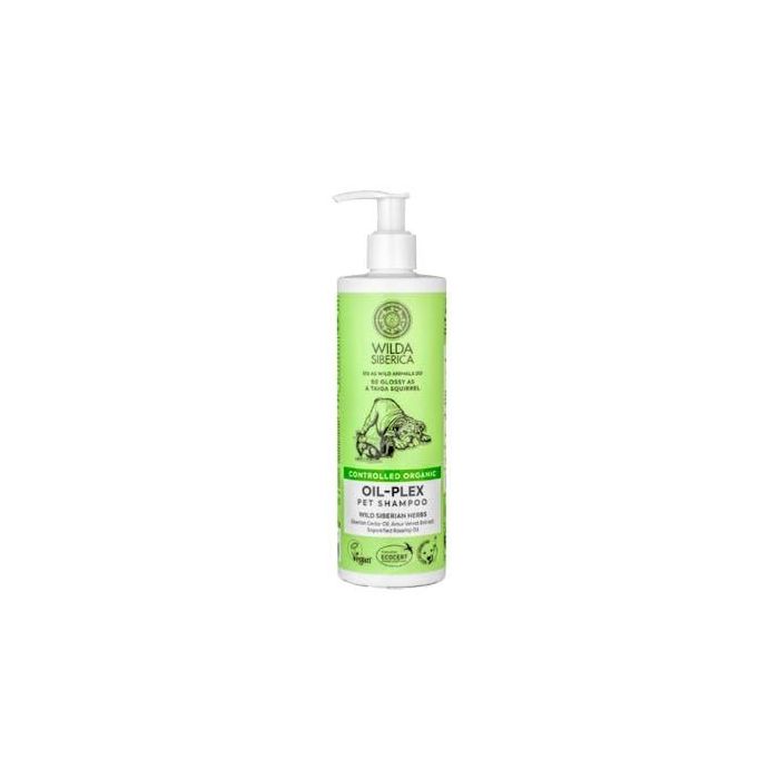 Wilda Veterinaria Champú Oil-Plex para Mascotas, Perros y Gatos, Hidratante para Pelajes Secos y Frágiles, con Brillo, 6 Unidades x 400ml