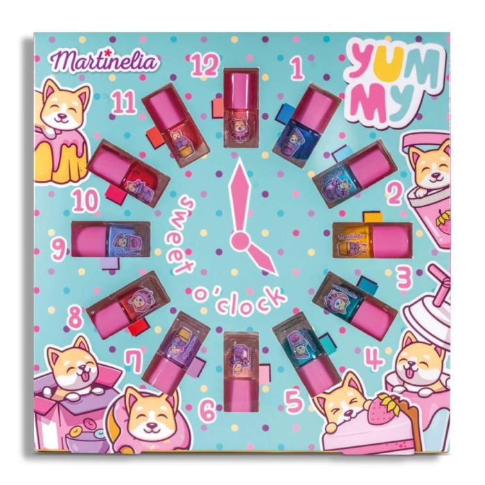 Martinelia Yummy Clock Set de 12 Esmaltes de Uñas: Kit Manicura Completa con Amplia Gama de Colores Vibrantes