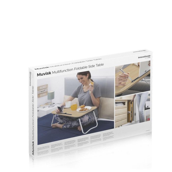 Mesa Plegable Auxiliar Multiuso Muvisk InnovaGoods Mesa Plegable Auxiliar Multiuso Muvisk InnovaGoods