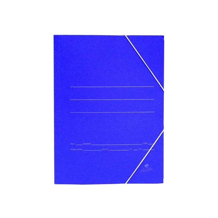 Carpeta De Gomas Y Solapas Carton Fº Azul 20 unidades