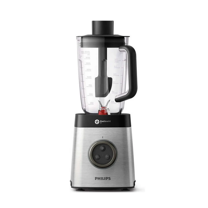 Philips HR3653/00 Batidora de Vaso Avance Collection 1400W con Jarra Tritan 2.2L y 35000rpm, Negra Acero Inox, para Batidos Suaves