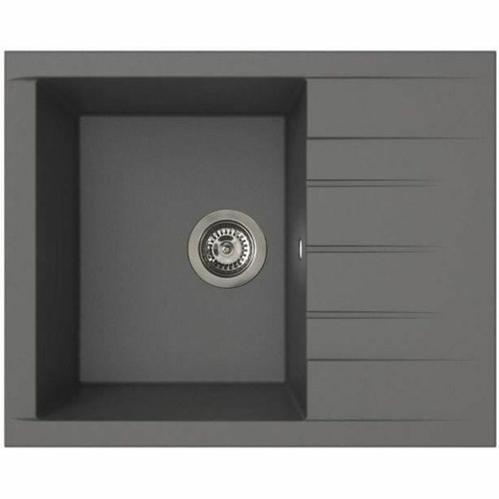 Stradour STR3660428009152 Fregadero Resina SMC Gris hormigón Encastrable Cubo 1C XS 62x50 cm