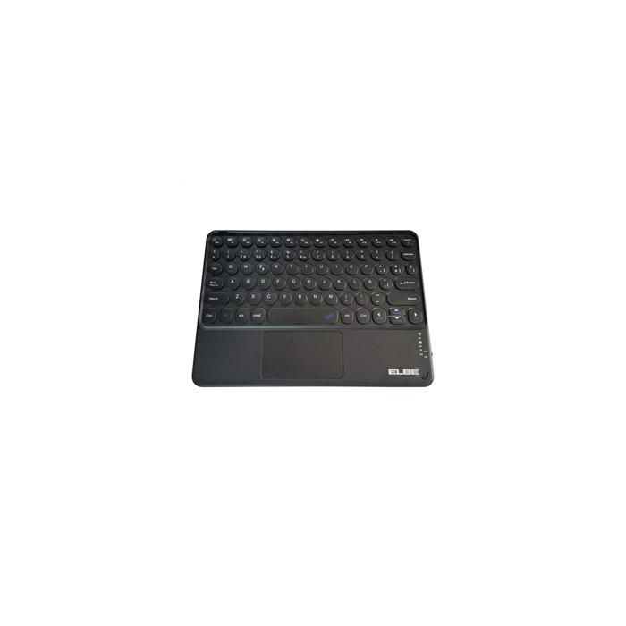 Elbe TE-103-BT Teclado Bluetooth Slim con Touchpad Negro para PC, Tablet, Smart TV y Móviles