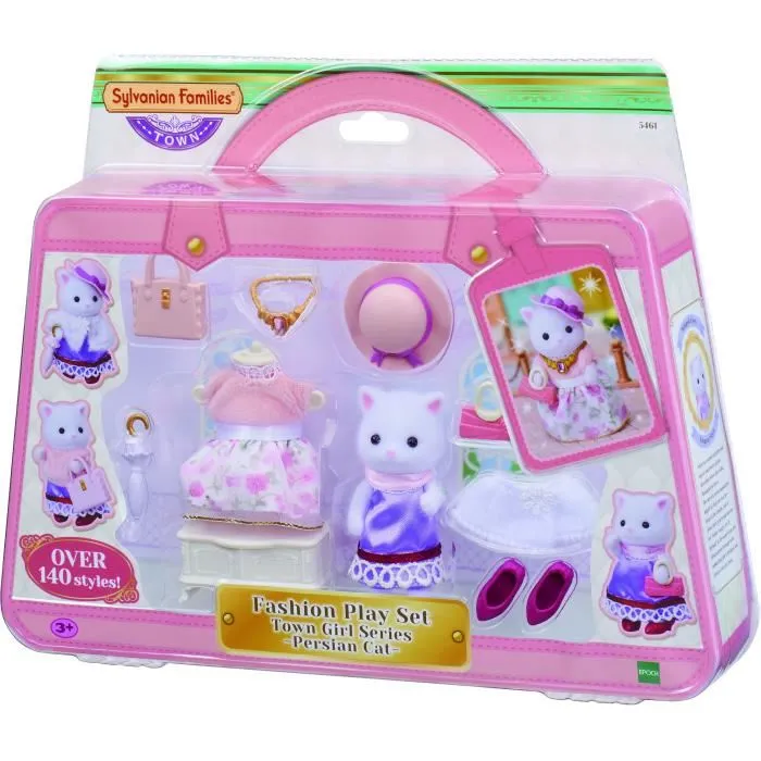 Sylvanian Families 5461 La maleta de moda y la gran hermana Gato persa 1