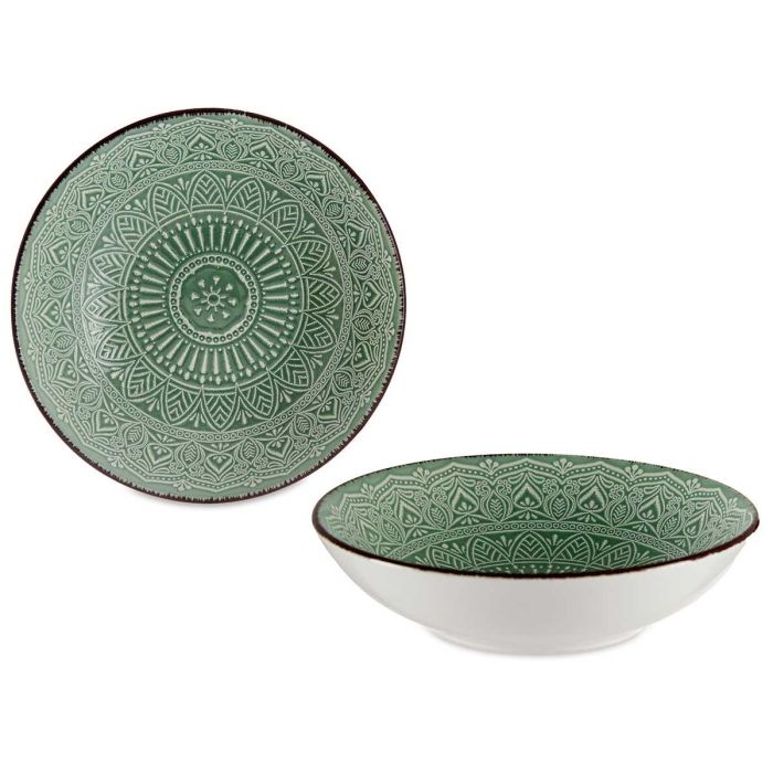 Plato Relieve Hondo Verde 20Cm Vessia (24 Unidades) Plato Relieve Hondo Verde 20Cm Vessia (24 Unidades)