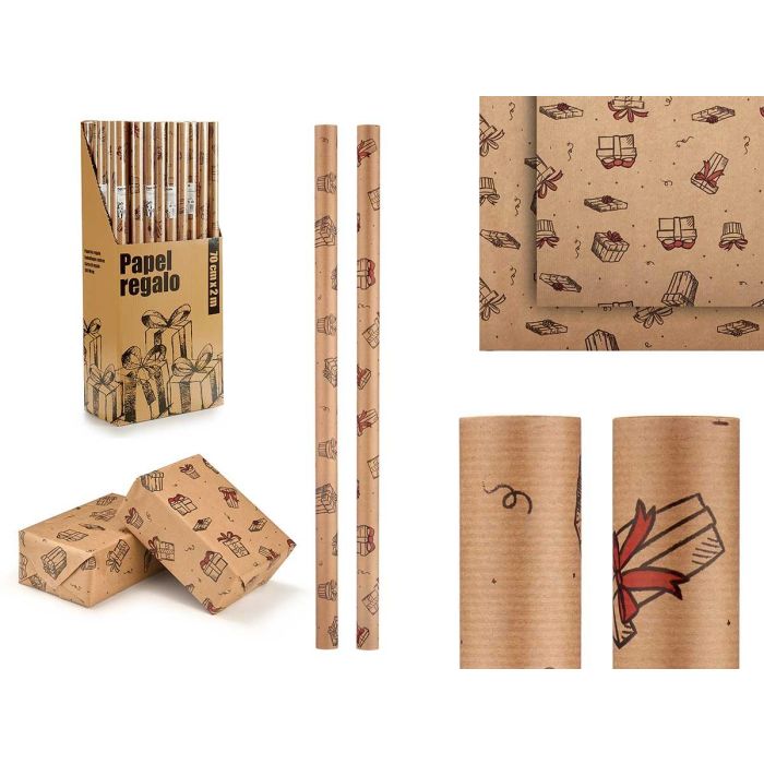 Rollo Papel Regalo Kraft 70x200 cm - Arte Regal (50 Unidades) Rollo Papel Regalo Kraft 70x200 cm - Arte Regal (50 Unidades)