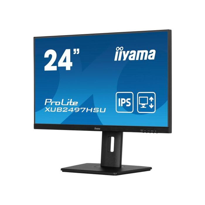 iiyama ProLite XUB2497HSU-B2 Monitor 24" FHD IPS 1ms 100Hz USB-Hub HDMI DP Altavoces Pivot Negro 4