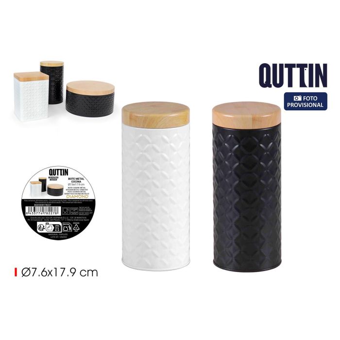 Bote de Metal para Cocina Diamond 7.6x17.9 cm Quttin - Inde (18 Unidades) Bote de Metal para Cocina Diamond 7.6x17.9 cm Quttin - Inde (18 Unidades)