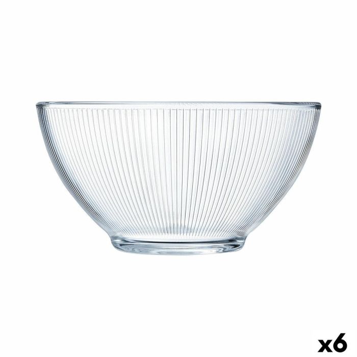 Bol Luminarc Stripy Desayuno Transparente Vidrio (500 ml) (6 Unidades) 0 Bol Luminarc Stripy Desayuno Transparente Vidrio (500 ml) (6 Unidades) 0