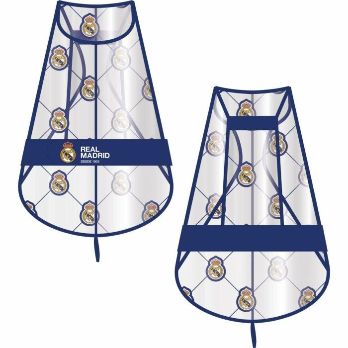 Real Madrid Impermeable para Perro Ajustable, Ropa de Lluvia Talla M Color Azul 1 Real Madrid Impermeable para Perro Ajustable, Ropa de Lluvia Talla M Color Azul 1