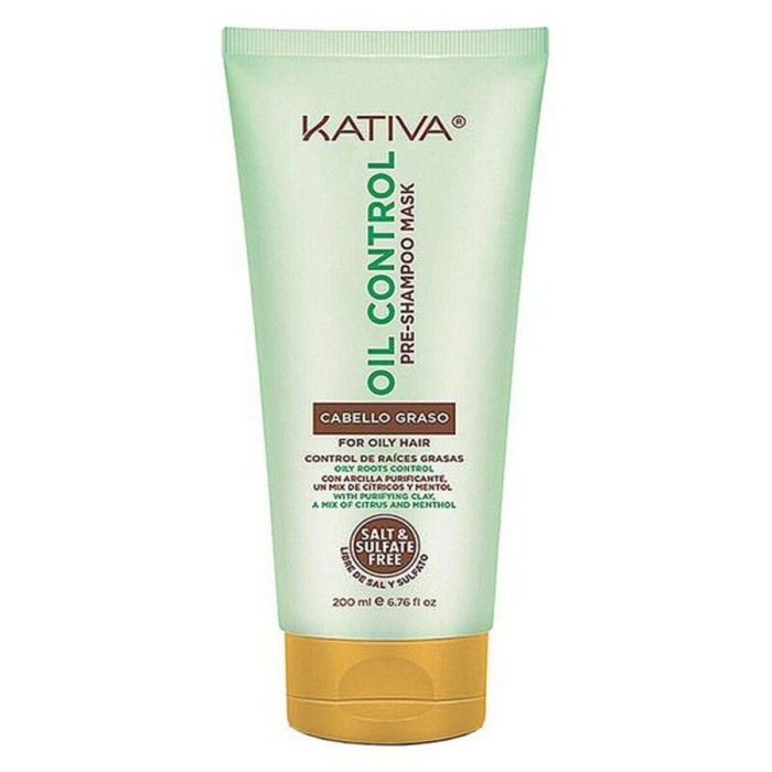 Kativa OIL CONTROL Mascarilla Exfoliante Pre-Champú Purificante Cabello Graso, Limpieza Profunda 48h, Sin Sulfatos/Parabenos 200ml Kativa OIL CONTROL Mascarilla Exfoliante Pre-Champú Purificante Cabello Graso, Limpieza Profunda 48h, Sin Sulfatos/Parabenos 200ml