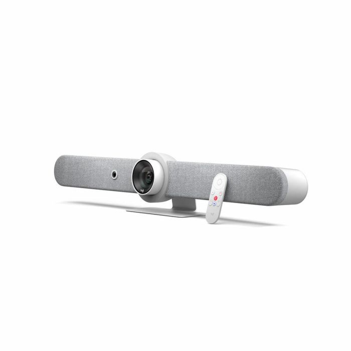 Logitech Rally Bar 960-001323 Sistema Videoconferencia Blanco 4K Ultra HD, Zoom Óptico 5x, Micrófonos Beamforming