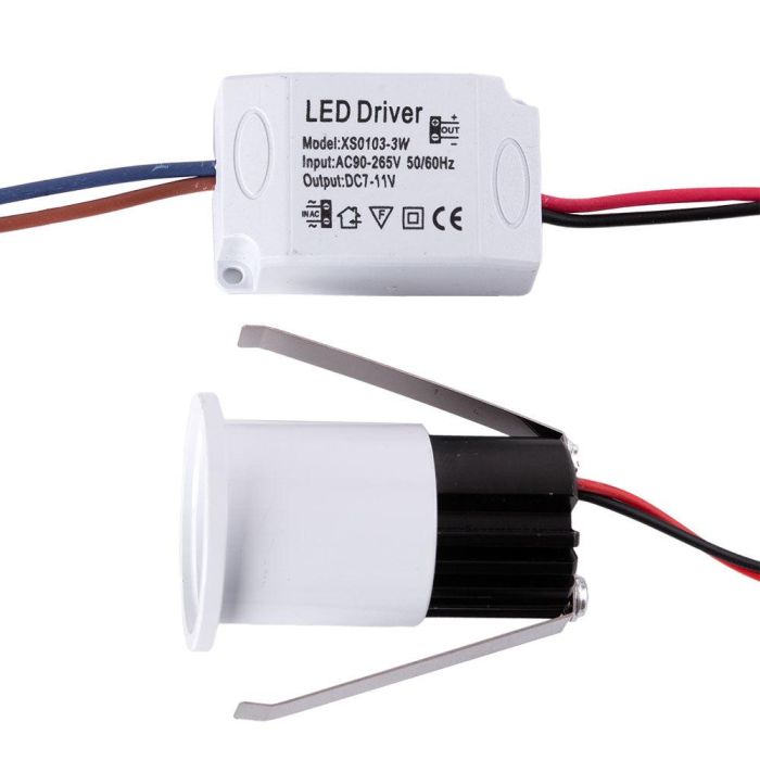 Luz LED Empotrable 2W 180Lm 6000ºK "Ayla" Circular Ø36Mm 40.000H [JN-S003-B-CW] 1