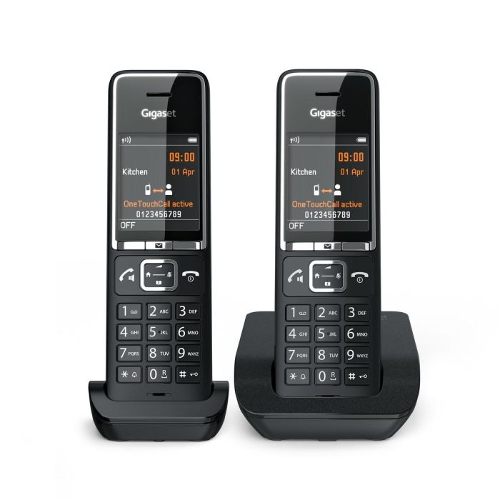 Gigaset L36852-H3001-D204 Teléfono Inalámbrico Comfort 550 Duo Negro Cromo 4 Gigaset L36852-H3001-D204 Teléfono Inalámbrico Comfort 550 Duo Negro Cromo 4