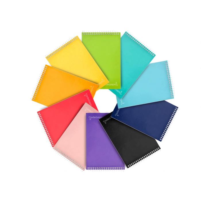 Liderpapel witty Cuaderno espiral bolsillo octavo apaisado tapa dura 80h 75gr cuadro 4 mm colores surtidos 1