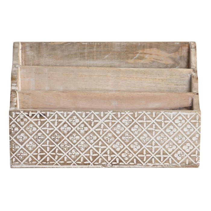 Organizador Indio DKD Home Decor Natural Blanco 13 x 21 x 32 cm 3