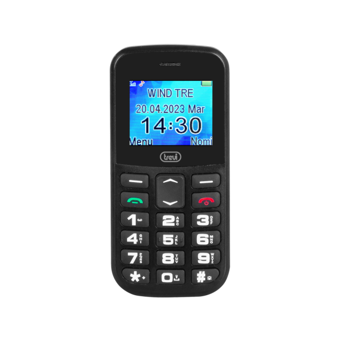 Trevi Max 20 Teléfono para personas mayores 4,5 cm (1.77") SIM única 2G Negro