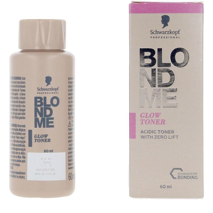 Schwarzkopf 95-41 Blonde Glow Toner - Arena 60 ml, Tono Profesional para Perfeccionar y Equilibrar Rubios Claros con Acabado Luminoso y Precisión Tonal 1
