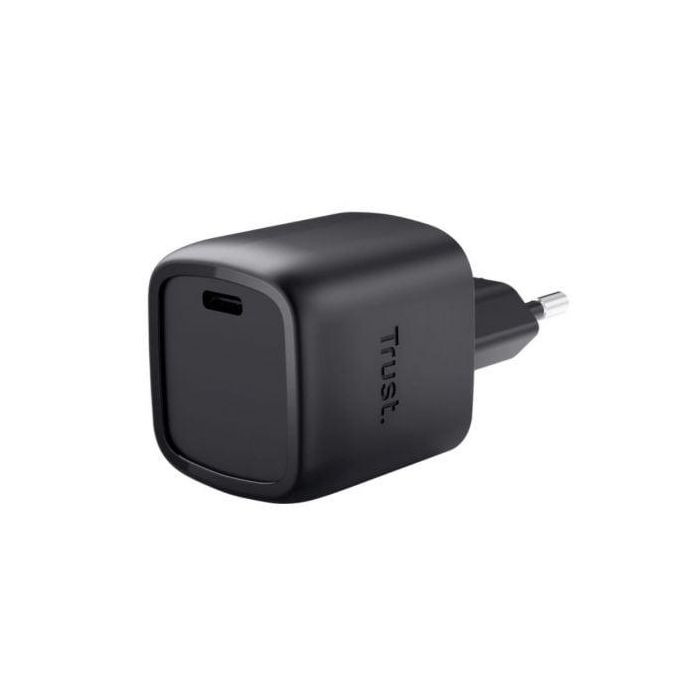 Trust 25519 Cargador de Pared GaN Maxo 30W con 1xUSB Tipo-C para Teléfono/Tableta/Portátil, Carga Rápida