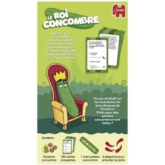 Dujardin DUJ3262190002265 El Rey del Pepino Juego de Mesa Identifica Auténticas Anécdotas en este Divertido Juego de Rompecabezas 2