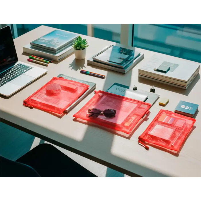 Liderpapel Bolsa Zipper Bag Multiusos Expositor 40 Unidades Poliéster Transpirable Tamaños y Colores 6 Liderpapel Bolsa Zipper Bag Multiusos Expositor 40 Unidades Poliéster Transpirable Tamaños y Colores 6