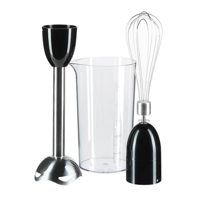 Continental Edison CEHB01 Licuadora de inmersión manual 400W, eje metal, función Turbo, vaso 550ml, batidor - Negro 3 Continental Edison CEHB01 Licuadora de inmersión manual 400W, eje metal, función Turbo, vaso 550ml, batidor - Negro 3