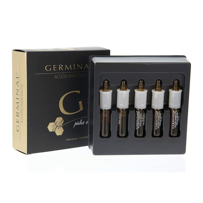 Germinal ACCIÓN INMEDIATA Pieles Secas Ampollas 5 x 1,5 ml Tratamiento Facial Hidratante Reafirmante Efecto Flash 1