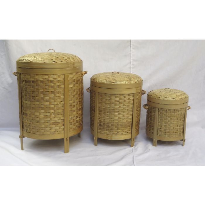 Cesta Balines DKD Home Decor Natural 31 x 44 x 31 cm Set de 3