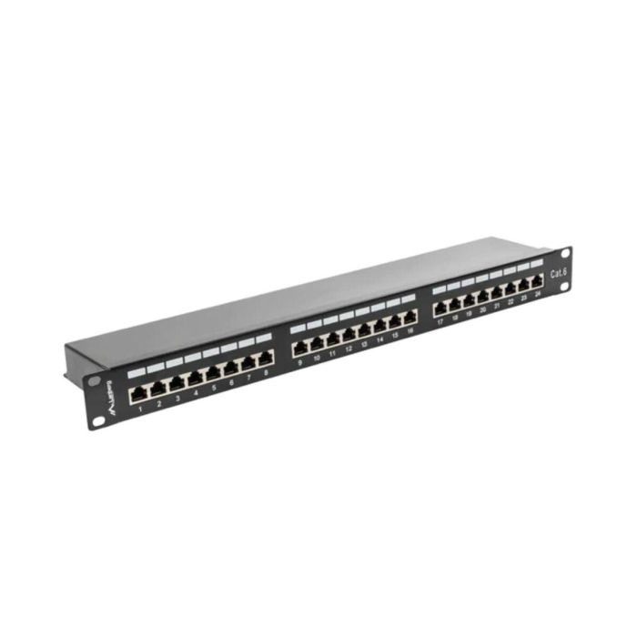 Lanberg Patch Panel 24 Puertos Cat6 RJ-45 Negro Metal 1U PPS6-1024-B 2 Lanberg Patch Panel 24 Puertos Cat6 RJ-45 Negro Metal 1U PPS6-1024-B 2