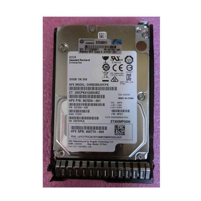 Hewlett Packard Enterprise 300GB, 2.5", 12G SAS, 15K rpm, SFF, SC, Ent 1