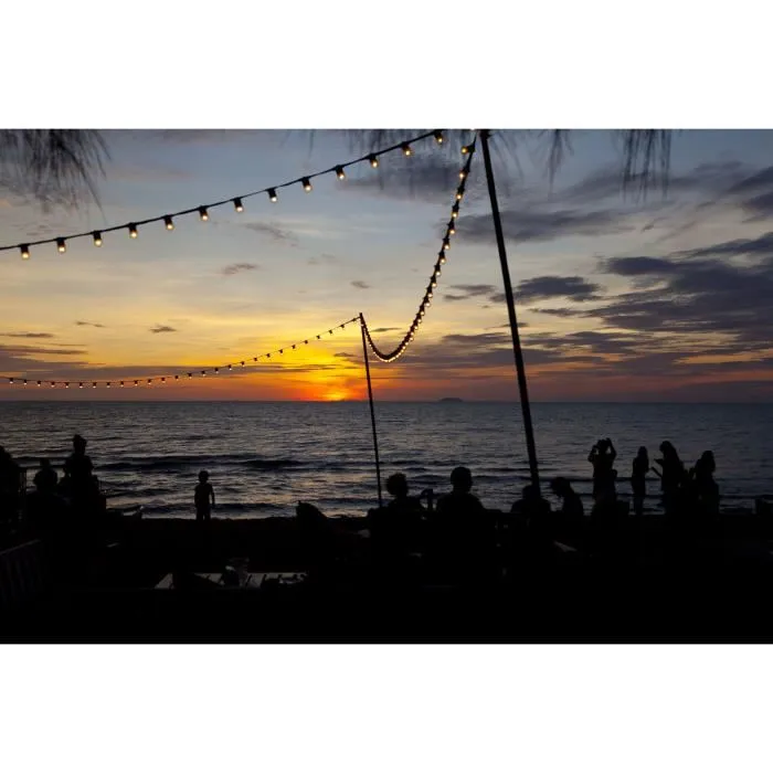 Lumisky Guirnalda de Luces LED Conectable 10 Bombillas Casquillo E27 Blanco Cálido 5m 3